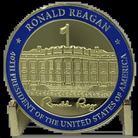 El7 01 40th President Ronald Reagan Challenge Coin White House Potus