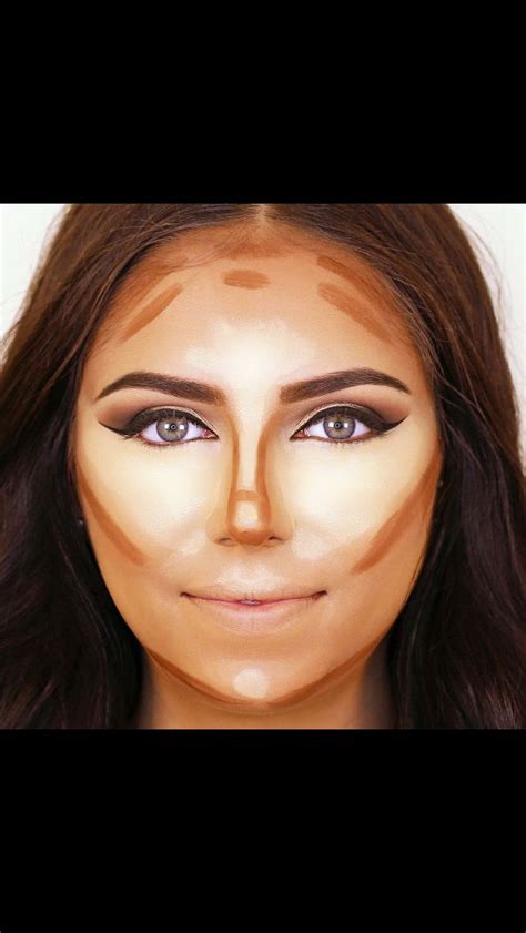 We can achieve this by applying lighter base products on areas we want. Contour for rounded faces ! | Round face makeup, Contour ...