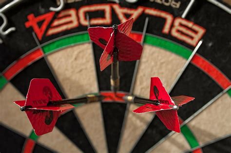 Three Pink Dart Pins In Dartboard Darts 180 One 180 Dart