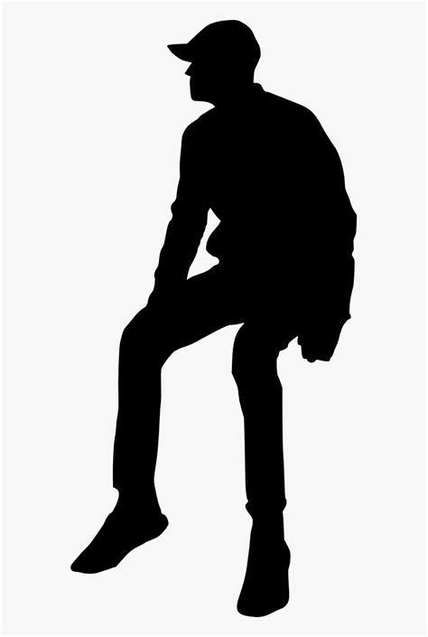 Silhouette People Sitting Down Hd Png Download Transparent Png Image