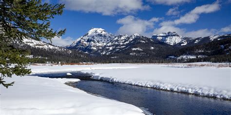 River In Winter Lamar Valley Yellowstone Natl Park Print Photos By