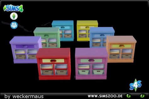 Blackys Sims 4 Zoo Nightstand Sunshine By Weckermaus • Sims 4 Downloads
