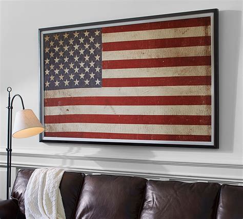 american flag framed print 44 x 27 at pottery barn artwork for living room living room colors