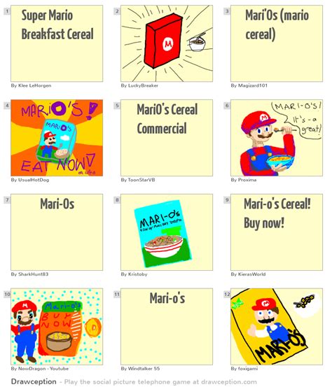 Super Mario Breakfast Cereal Drawception