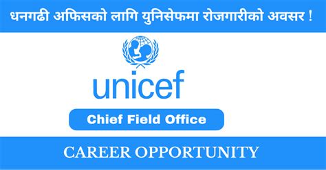 Unicef New Vacancy 2023 For Chief Field Office Jobs Notices