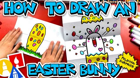 How To Draw An Easter Bunny Folding Surprise Art For