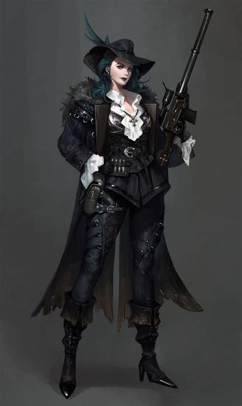 Artstation Vampire Hunter Sunong Character Portraits Female