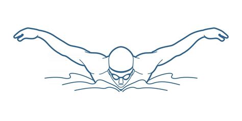 Outline Swimmer Action Sport Swimming 2530505 Vector Art At Vecteezy