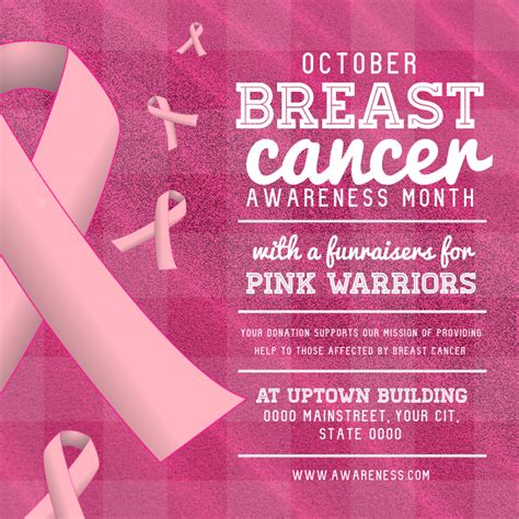 Copy Of Pink Breast Cancer Awareness Instagram Post Postermywall