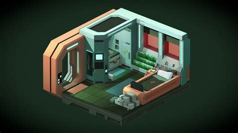 Cyberpunk Micro Apartments By Nikitagubanov Scifi Interior