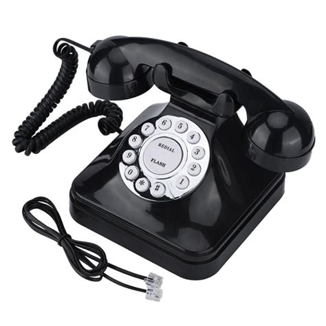 Vintage Retro Black Multi Function Landline phone Telephones One line Operation Home Telephone ...