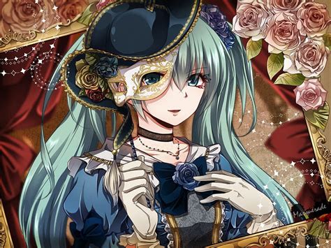 Flowers Gloves Hat Hatsune Miku Mask Necklace Rose Tsujiori Vocaloid