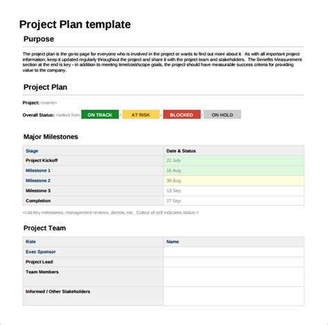 6 Sample Project Sheet Templates For Free Download Sample Templates