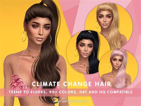 Climate Change Hair Sonya Sims Sims 4 Hairs