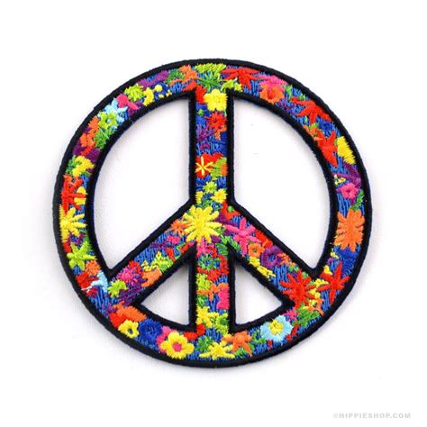 Flower Power Peace Patch Flower Power Hippie Peace Peace
