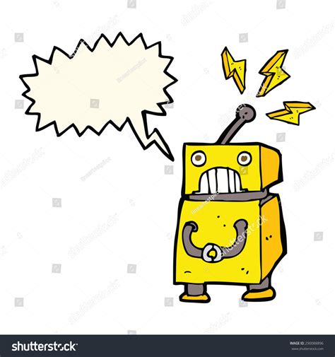 말 거품이 있는 만화 작은 로봇 스톡 일러스트 290088896 Shutterstock