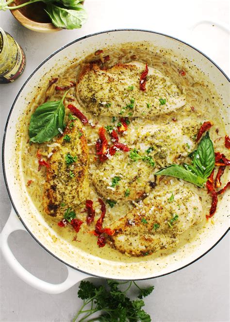 Creamy Basil Pesto Chicken | Recipe | Basil pesto chicken, Pesto chicken, Easy chicken recipes