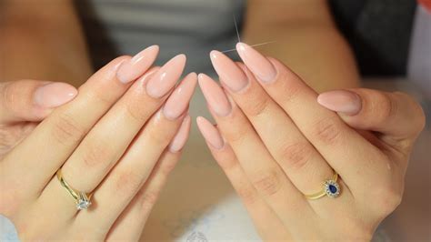 How To Almond Shaped Gel Nails Tutorial YouTube