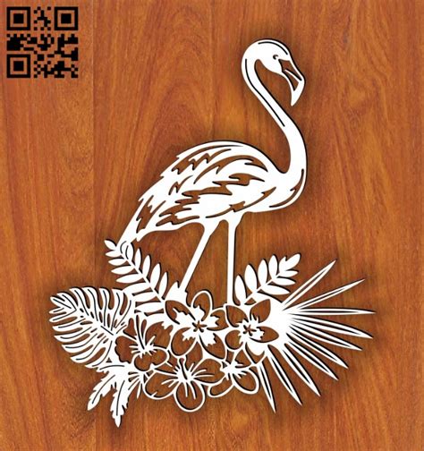 Floral Flamingo E0014097 File Cdr And Dxf Free Vector Download For