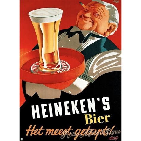 Heinekens Beer Vintage Alcohol Metal Tin Sign Poster