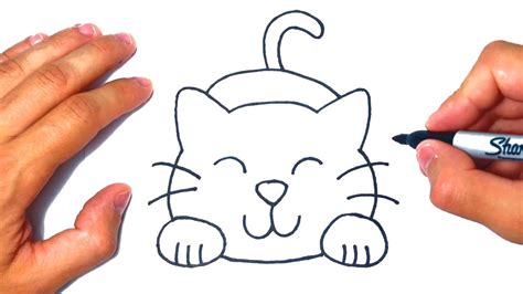 Como Dibujar Un Gato Kawaii Easy Drawings Dibujos Faciles Dessins
