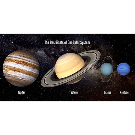 Gas Giants Of Our Solar System 3d Postcard