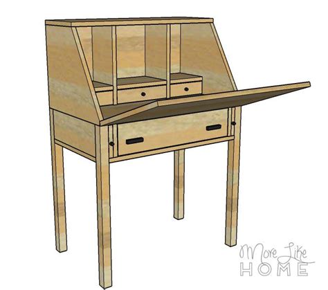 This little desk was a joy to work on. DIY Desk Series #4 - Classic Secretary Desk | Diy desk plans, Diy desk, Secretary desks