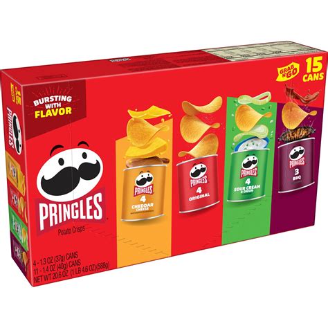 Pringles Grab And Go Variety Pack Potato Crisps Shop Chips At H E B