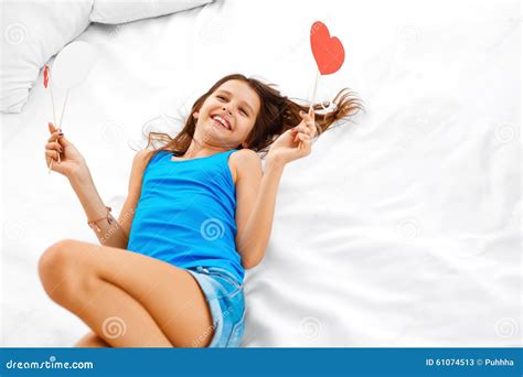 Teenage Girl Dreaming About Love Stock Image Image Of Relaxing Concept 61074513