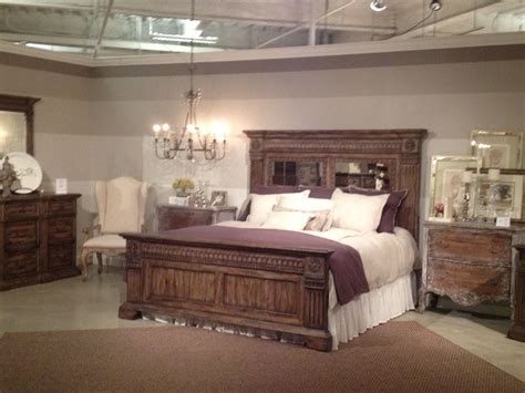 The Rustic Wood With Mirrored Headboard Makes For A