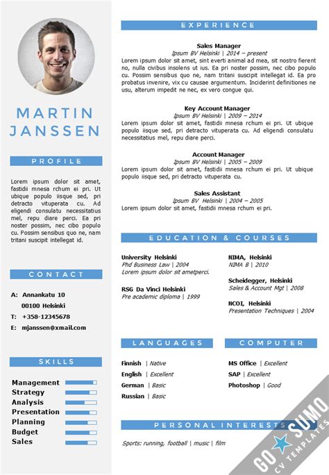 Do not know which format to use to write a perfect cv? cv word sjabloon