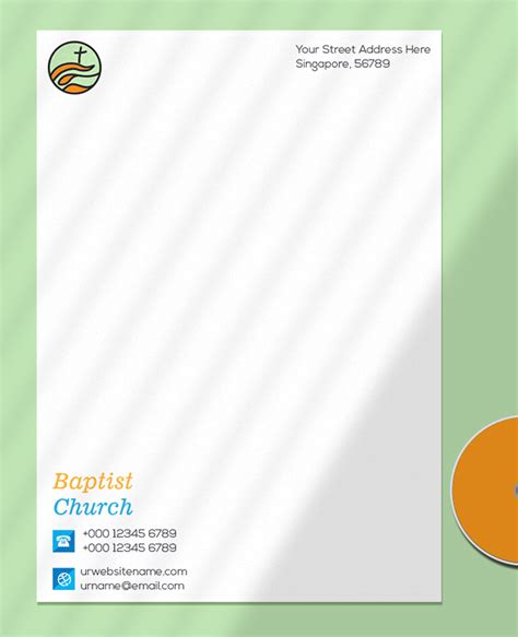 With the help of readymade templates, it is easy and less time consuming to create a document. Baptist Church Letterhead PSD Template Free | room surf.com