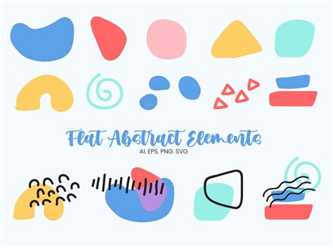 Flat Abstract Elements Bundle Graphic By Zavonxt · Creative Fabrica