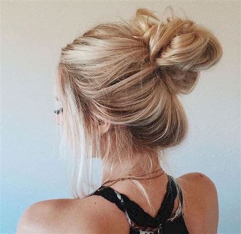 27 cute and easy messy bun hairstyle ideas for summer hair long hair styles teen hairstyles