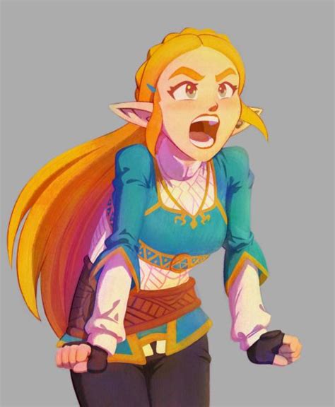 Zelda Reacting To Link Being As Hot The Legend Of Zelda Breath Of The Wild Know Your Meme