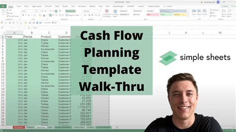Cash Flow Planning Excel Template Step By Step Video Tutorial By Simple
