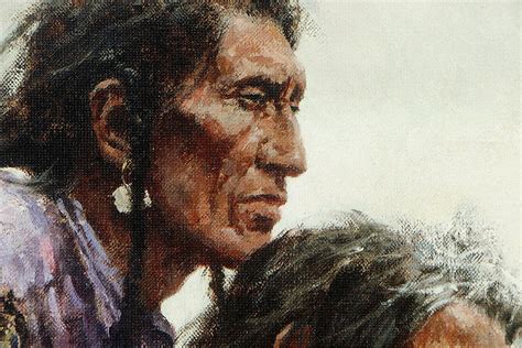 Howard Terpning Limited Edition Giclee On Canvas Long Shot Ebth