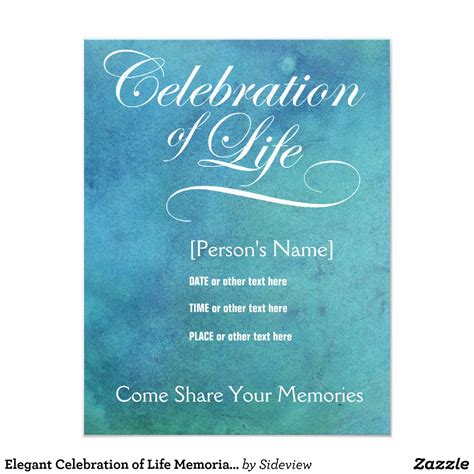 Elegant Celebration Of Life Memorial Invitation Zazzle Com Celebration Of Life Reception