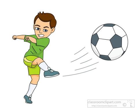Soccer Clipart Clipart Soccer Player Kicking The Soccer Ball Clipart