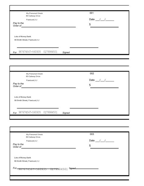 Printable personel play checks template pdf format. 23 Blank Check Templates (Real & Fake) ᐅ TemplateLab