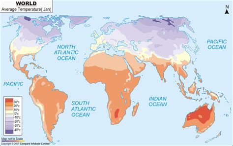 Average Annual Temperature World Map
