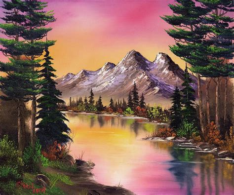 Mountain Landscape Painting Painting By Jummyart Gallery Fine Art America