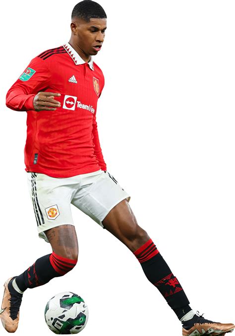 Marcus Rashford Manchester United Football Render Footyrenders