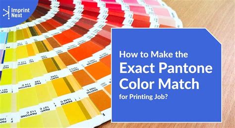 How To Make The Exact Pantone Color Match For Printing Job