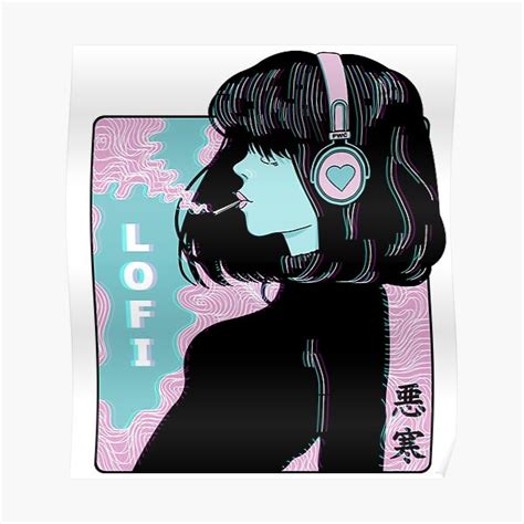 Chill Lofi Heart Poster For Sale By Pintwich Redbubble