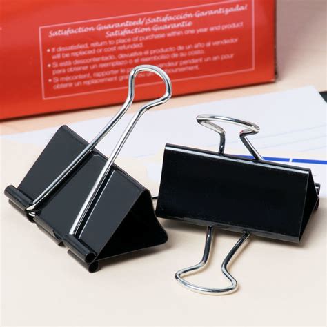 Universal Unv10220 1 Capacity Black Large Binder Clip 12box