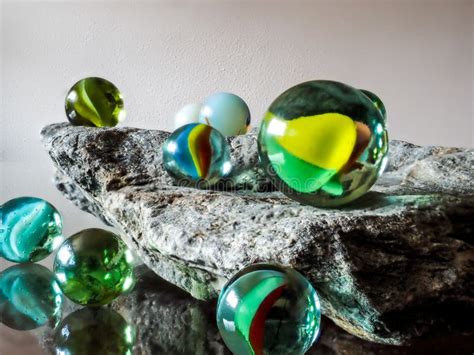 Colored Clear Glass Marbles Stock Image Image Of Group Abstract