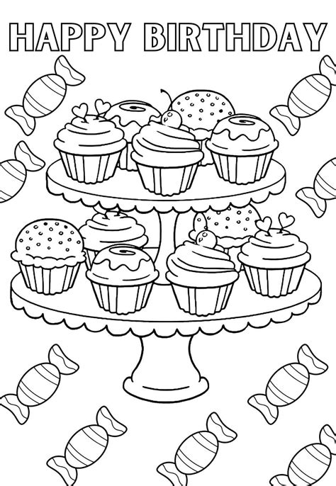 Happy Birthday Coloring Pages Coloring Rocks Happy Birthday Coloring
