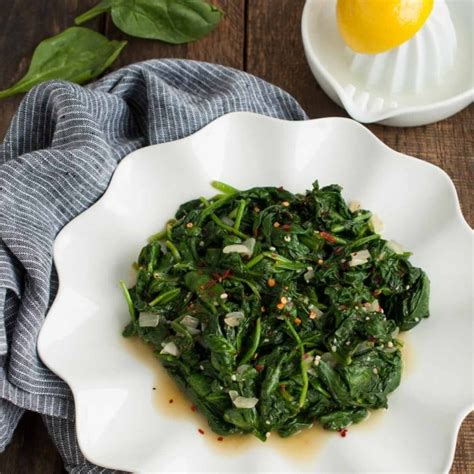 Easy Sauteed Spinach Feasting Not Fasting