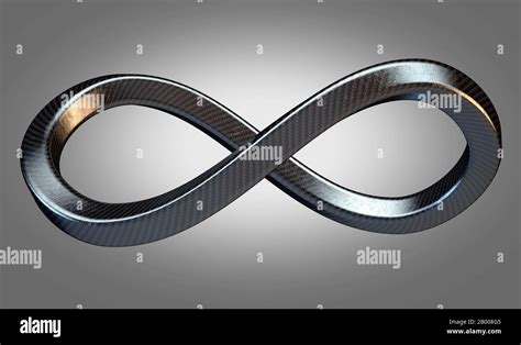 An Infinity Symbol Made Up Of Square Tubing Carbon Fibre On An Isolated